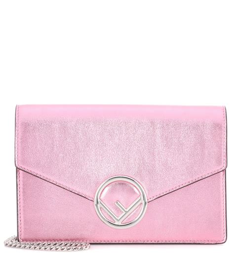 fendi wallet on chain pink|Fendi billfold wallet.